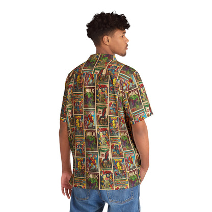 Marvel Comic Book Cover Collage Men's Hawaiian Shirt