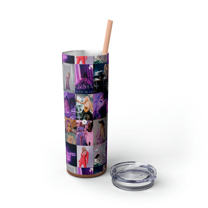 Ava Max Belladonna Photo Collage Skinny Tumbler with Straw