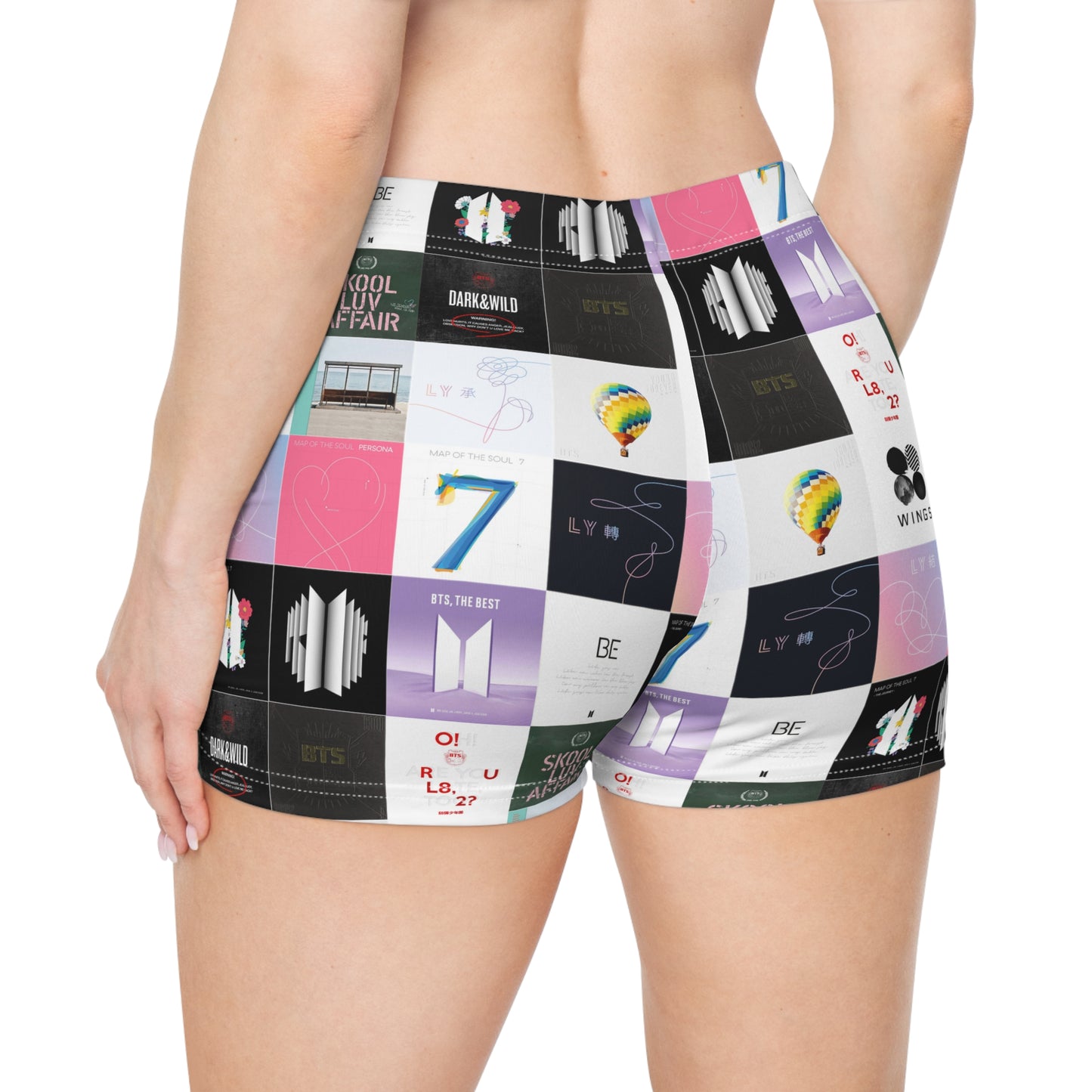 BTS Album Cover Art Collage Women's Shorts