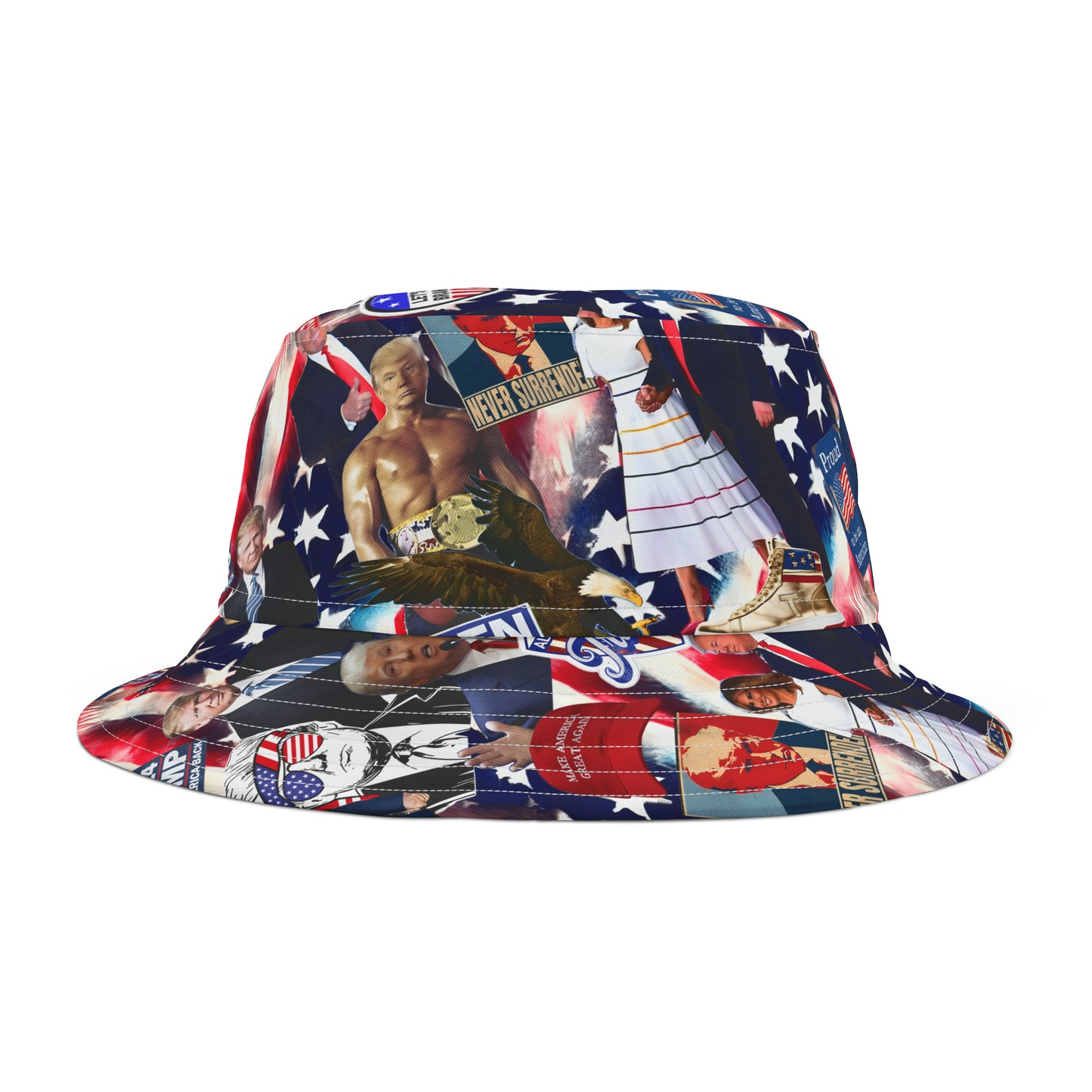 Donald Trump 2024 MAGA Montage Bucket Hat