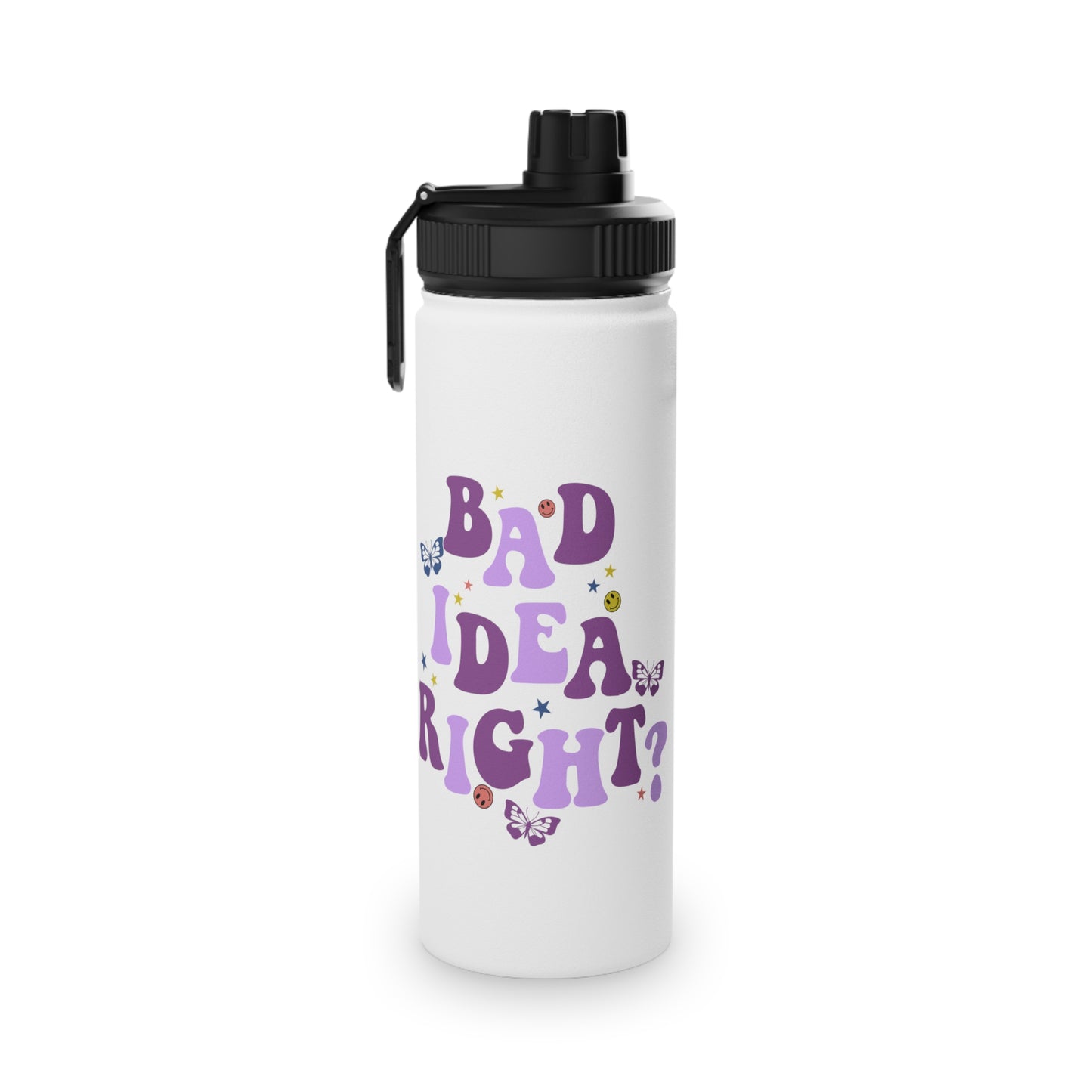 Olivia Rodrigo Bad Idea Right? Stainless Steel Sports Lid Water Bottle