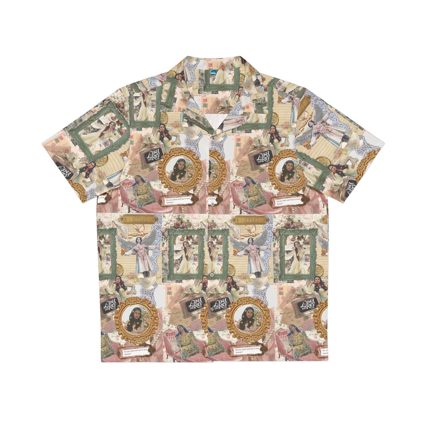 Lana Del Rey Victorian Collage Men's Hawaiian Shirt