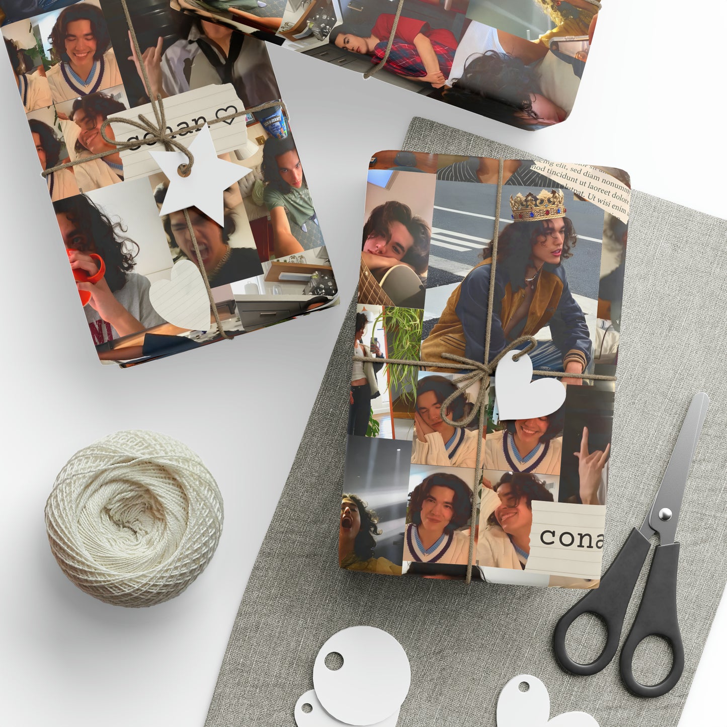 Conan Grey Being Cute Photo Collage Gift Wrapping Paper