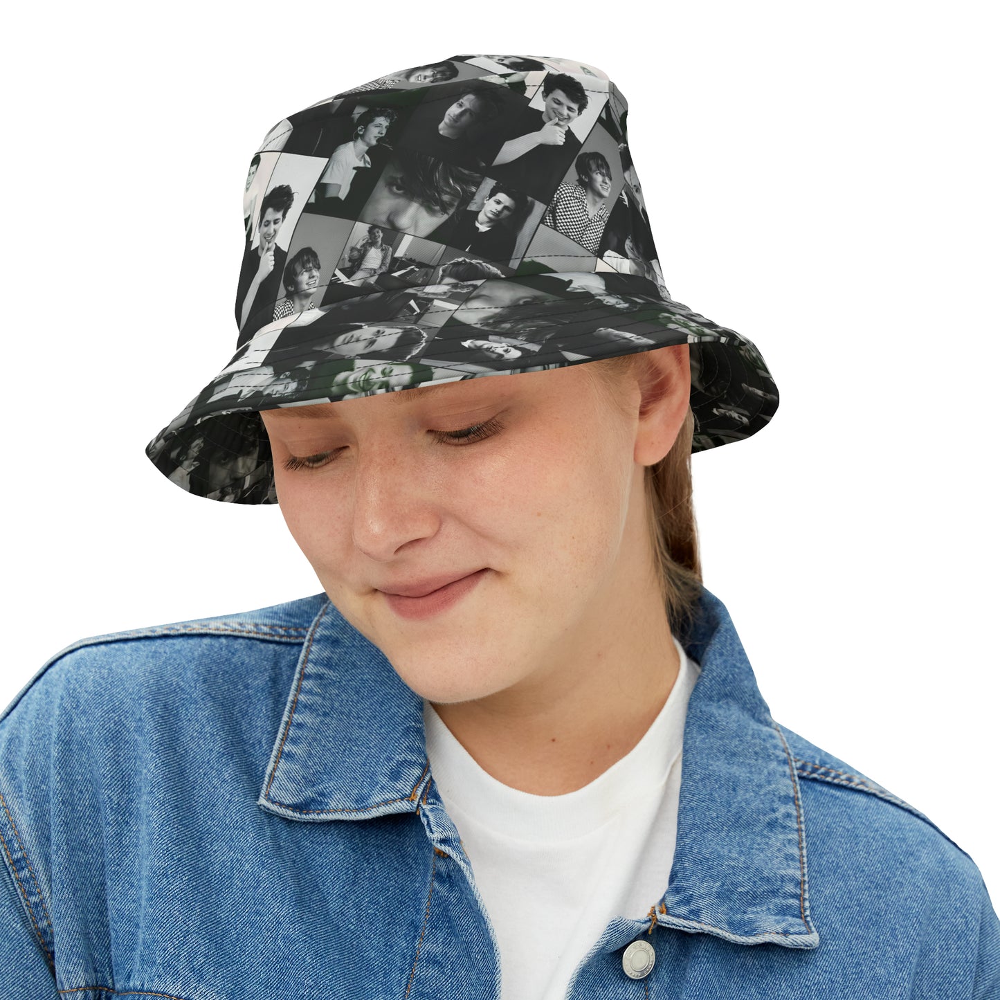 Charlie Puth Black And White Portraits Collage Bucket Hat