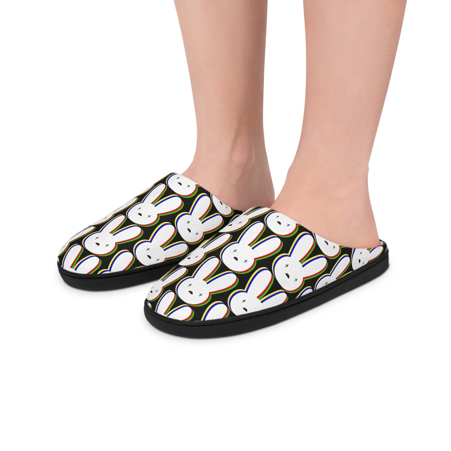 Bad Bunny Logo Pattern Men's Indoor Slippers