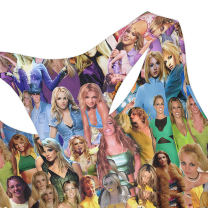 Britney Spears Rainbow Photo Collage Girls Two Piece Swimsuit