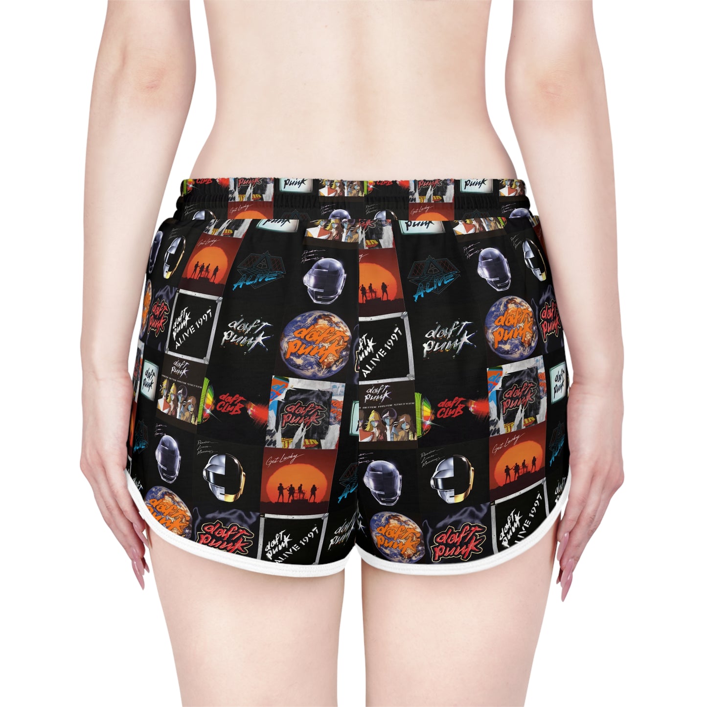 Daft Punk Album Cover Art Collage Women's Relaxed Shorts