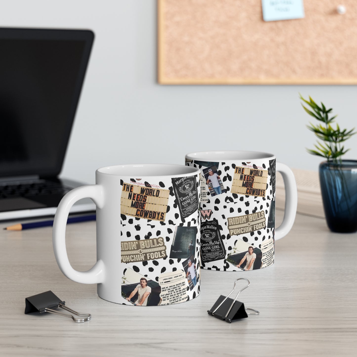 Morgan Wallen Yeehaw Collage White Ceramic Mug