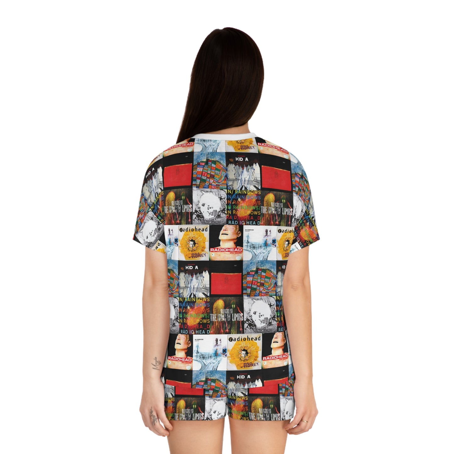 Radiohead Album Cover Collage Women's Short Pajama Set