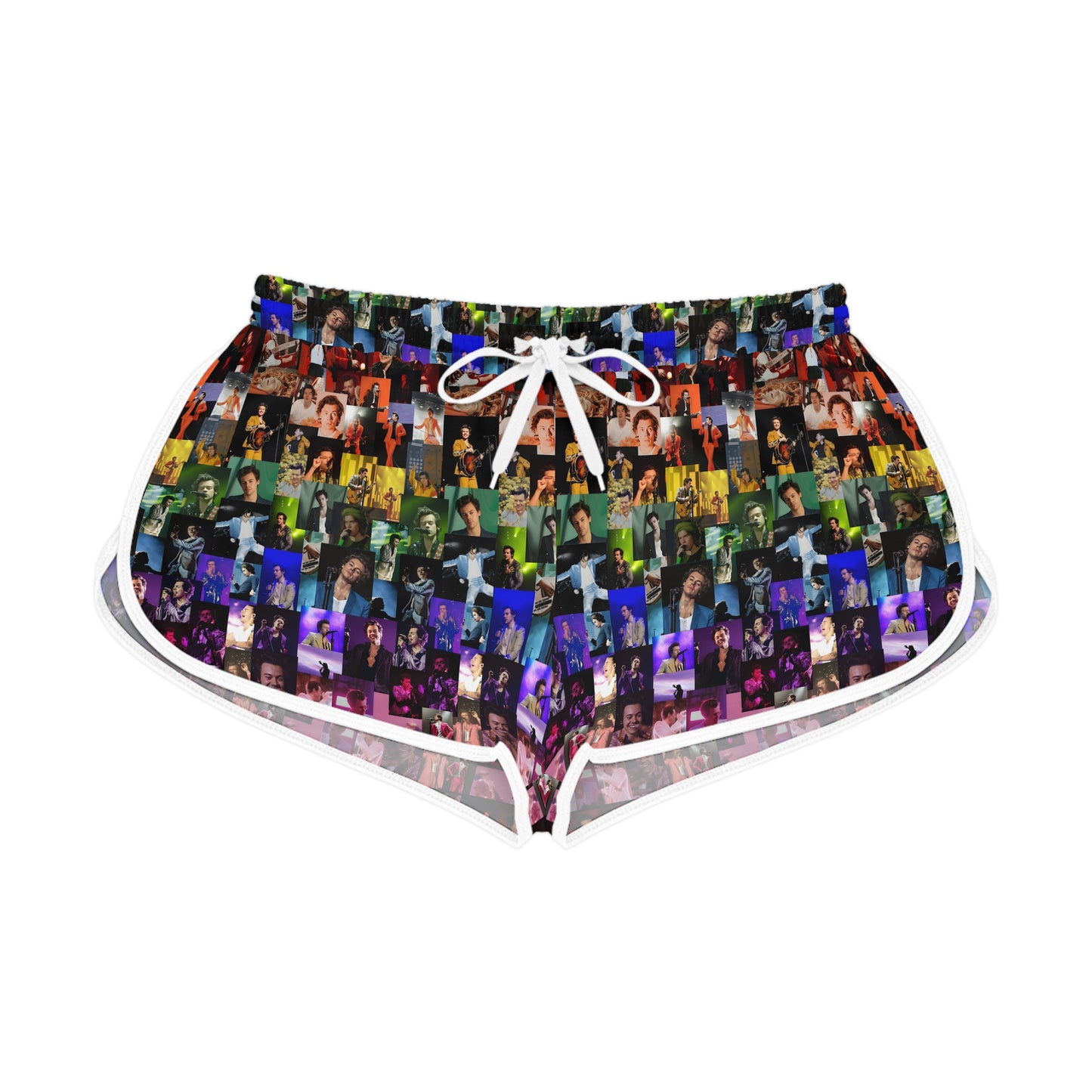 Harry Styles Rainbow Photo Collage Women's Relaxed Shorts