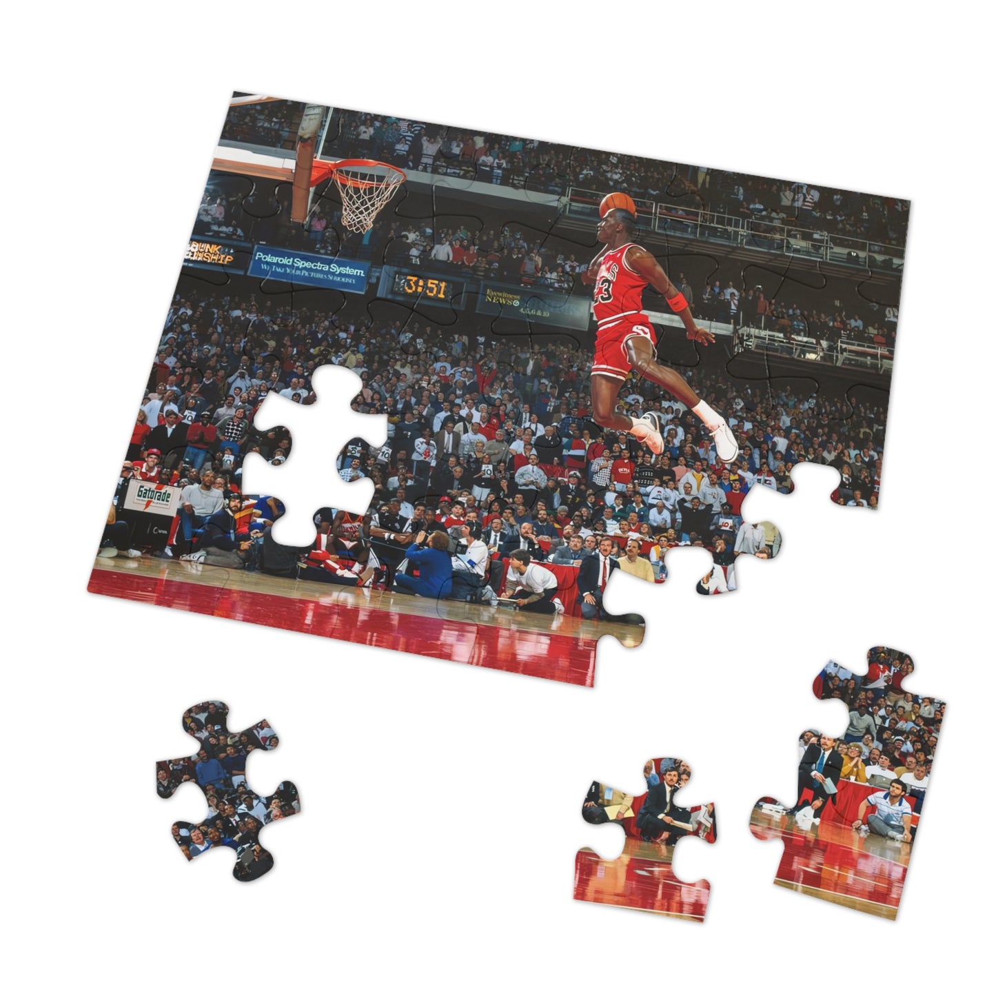 Michael Jordan Free Throw Line Slam Dunk Jigsaw Puzzle (30, 110, 252, 500,1000-Piece)