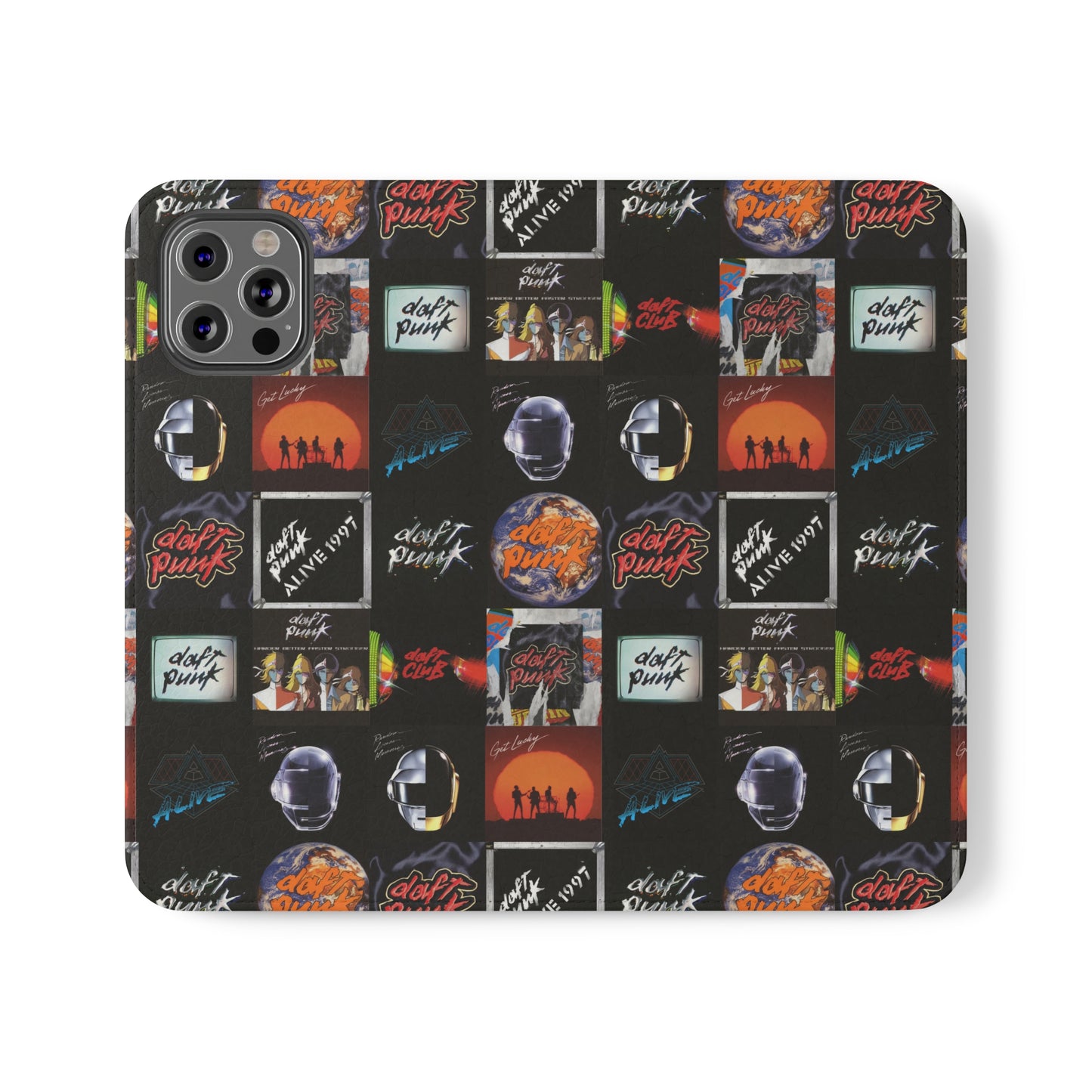 Daft Punk Album Cover Art Collage Phone Flip Case