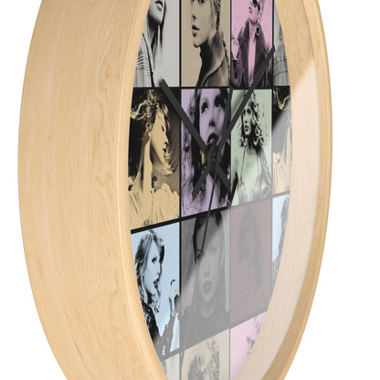 Taylor Swift Eras Collage Round Wall Clock