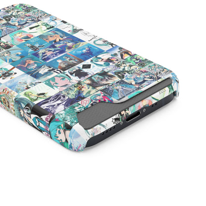 Hatsune Miku Album Cover Collage Phone Case With Card Holder