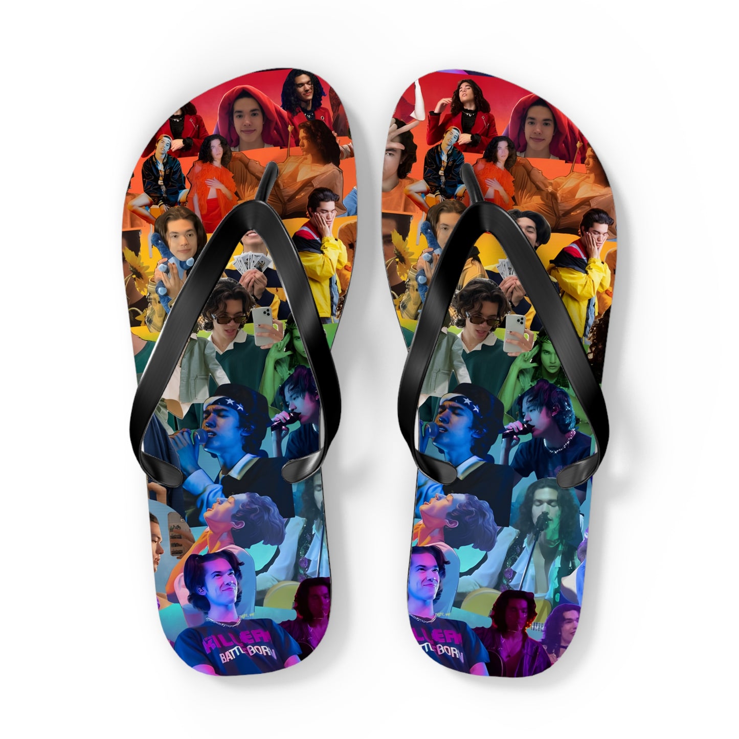 Conan Grey Rainbow Photo Collage Flip Flops