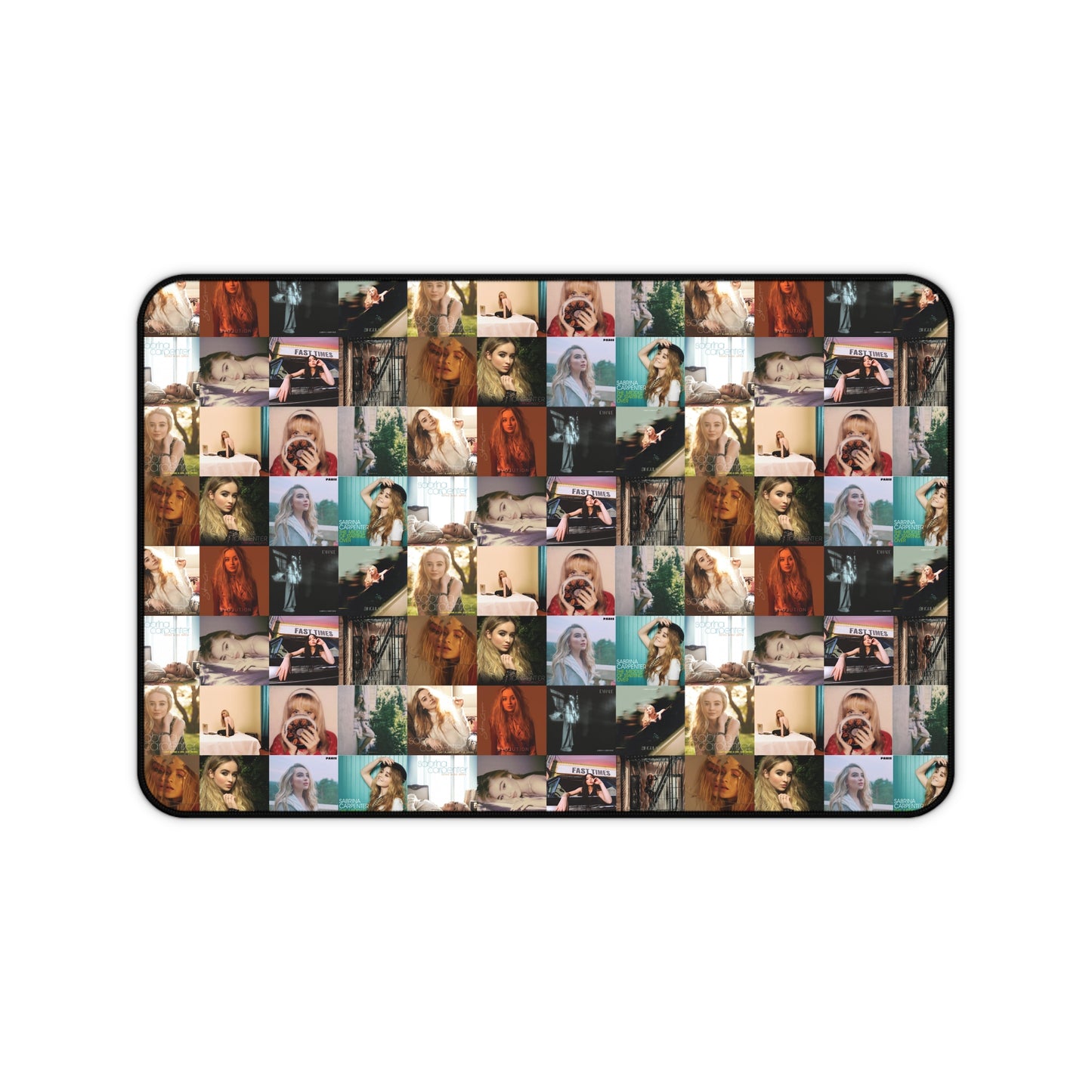 Sabrina Carpenter Album Cover Collage Desk Mat