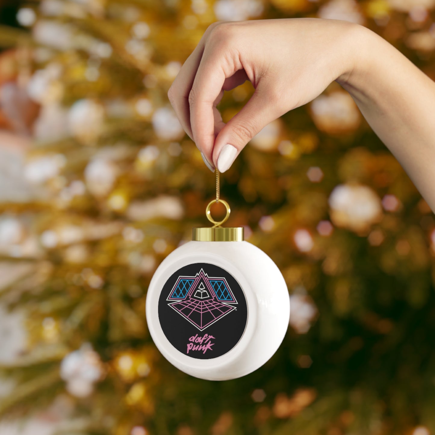 Daft Punk Alive 2007 Logo Christmas Ball Ornament