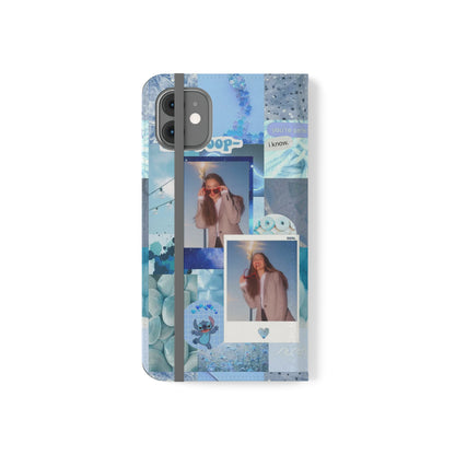 Olivia Rodrigo Light Blue Aesthetic Collage Phone Flip Case