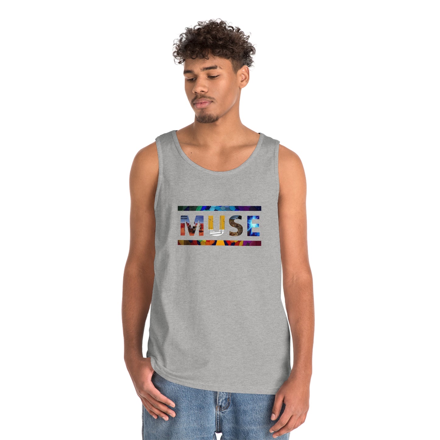 Muse Album Art Letters Unisex Heavy Cotton Tank Top