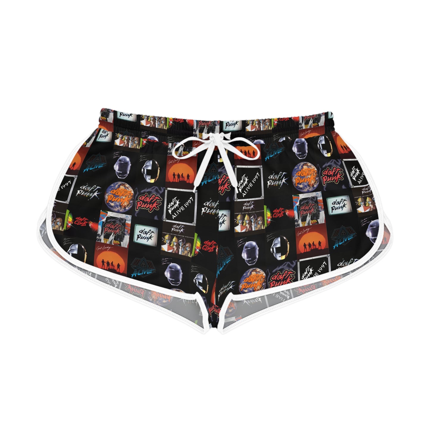 Daft Punk Album Cover Art Collage Women's Relaxed Shorts