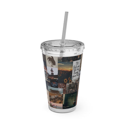 Morgan Wallen Darling You're Different Collage Sunsplash Tumbler with Straw