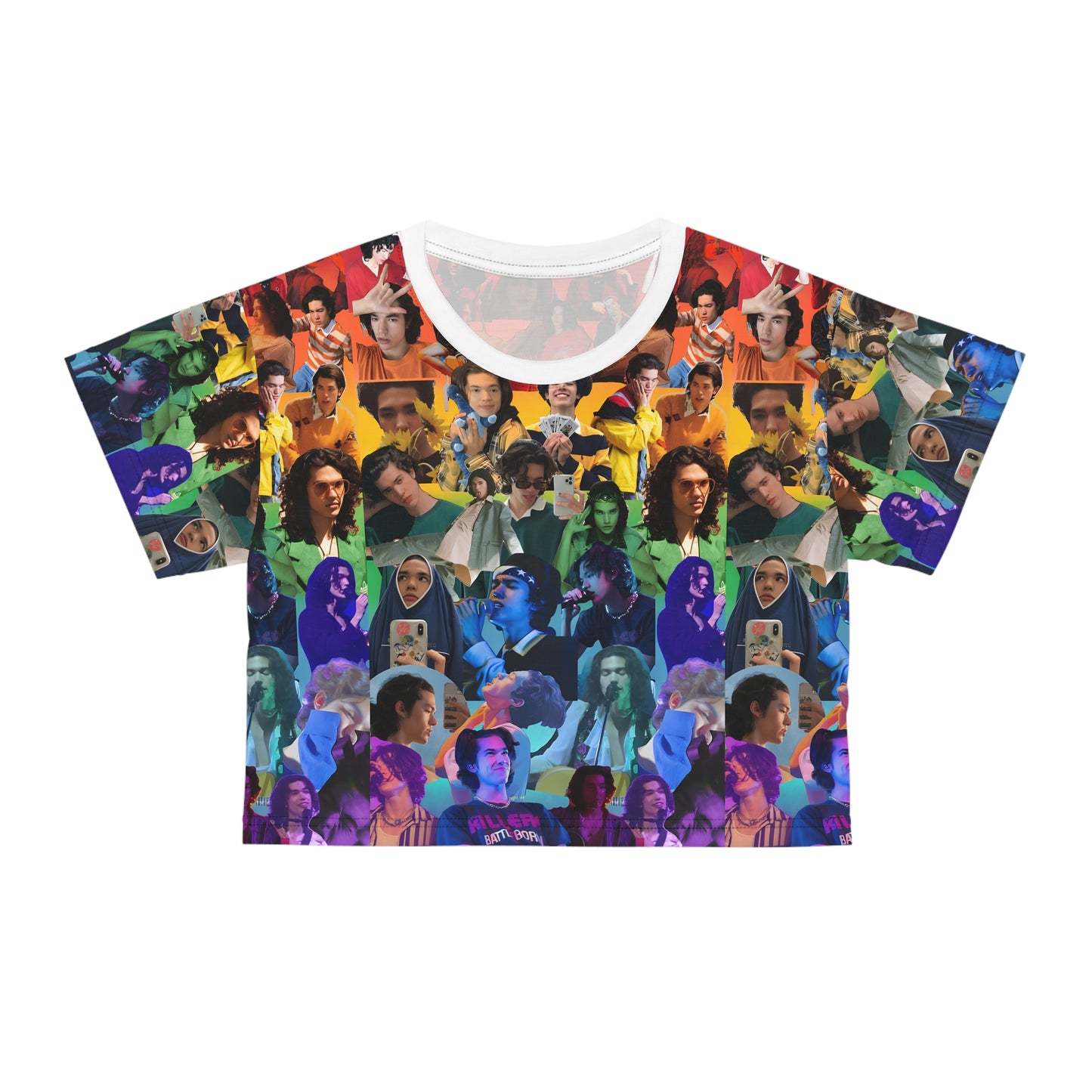 Conan Grey Rainbow Photo Collage Crop Tee