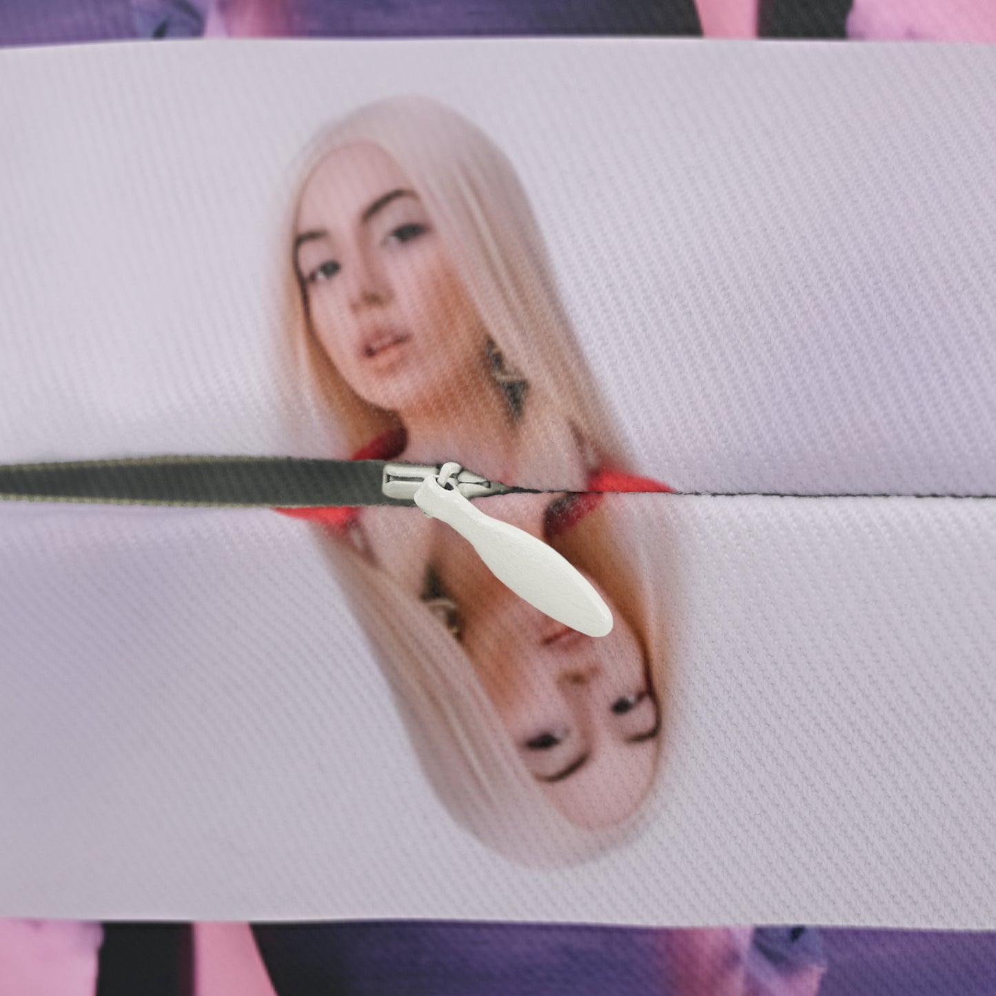 Ava Max Belladonna Photo Collage Spun Polyester Lumbar Pillow