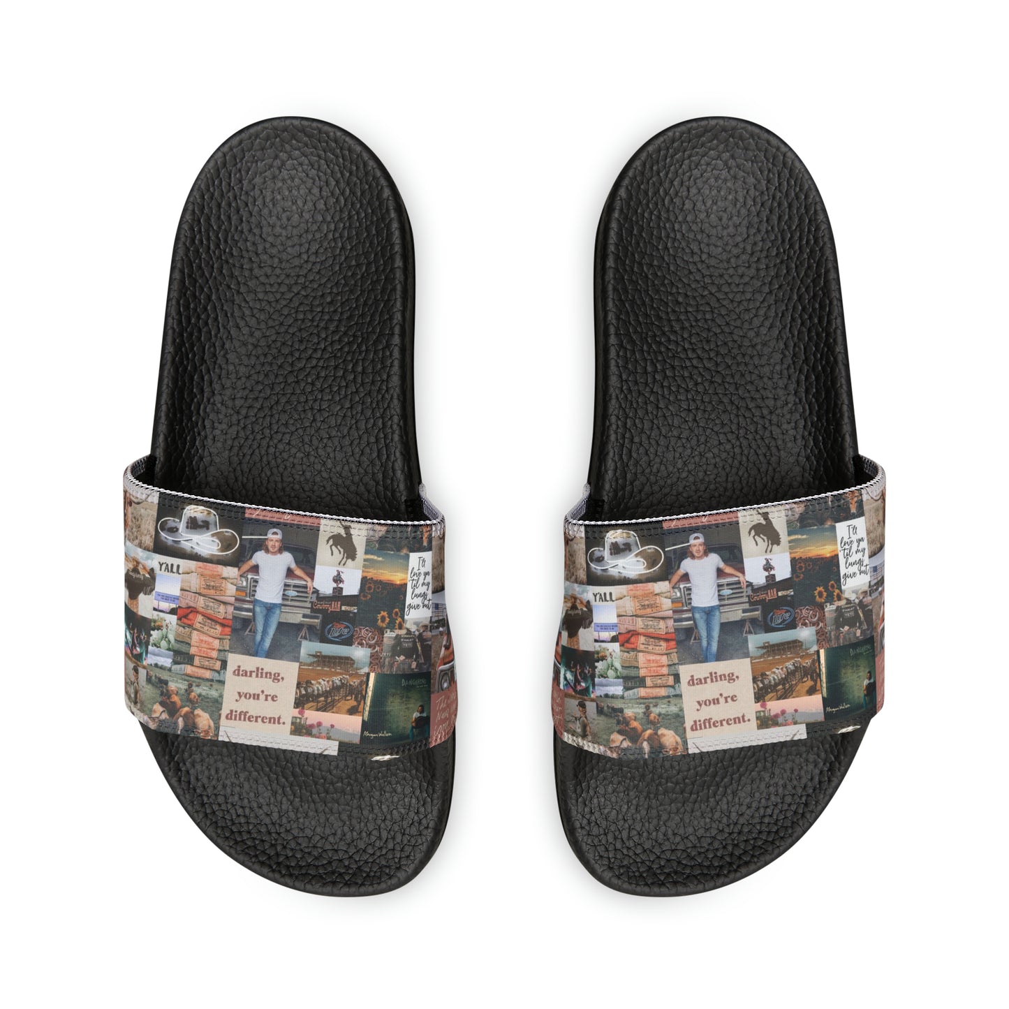 Morgan Wallen Darling You're Different Collage Men's Slide Sandals