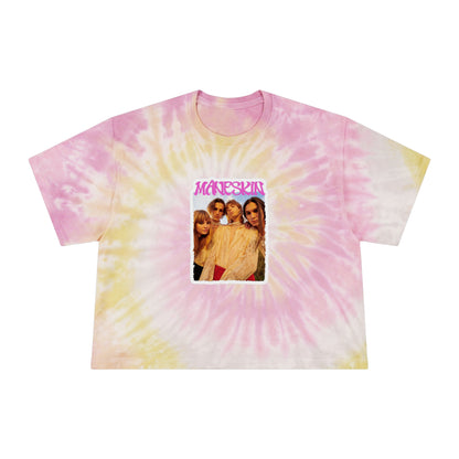 Måneskin Group Photo Women's Tie-Dye Crop Tee