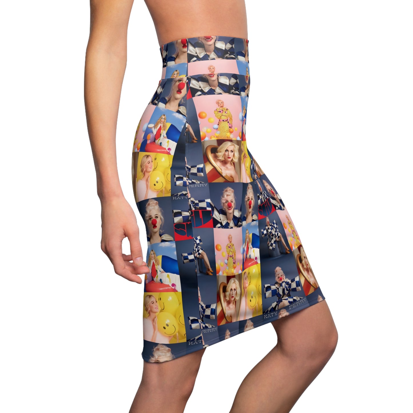 Katy Perry Smile Mosaic Women's Pencil Skirt