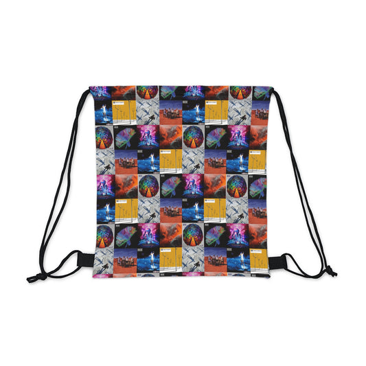 Muse Album Cover Collage Outdoor Drawstring Bag
