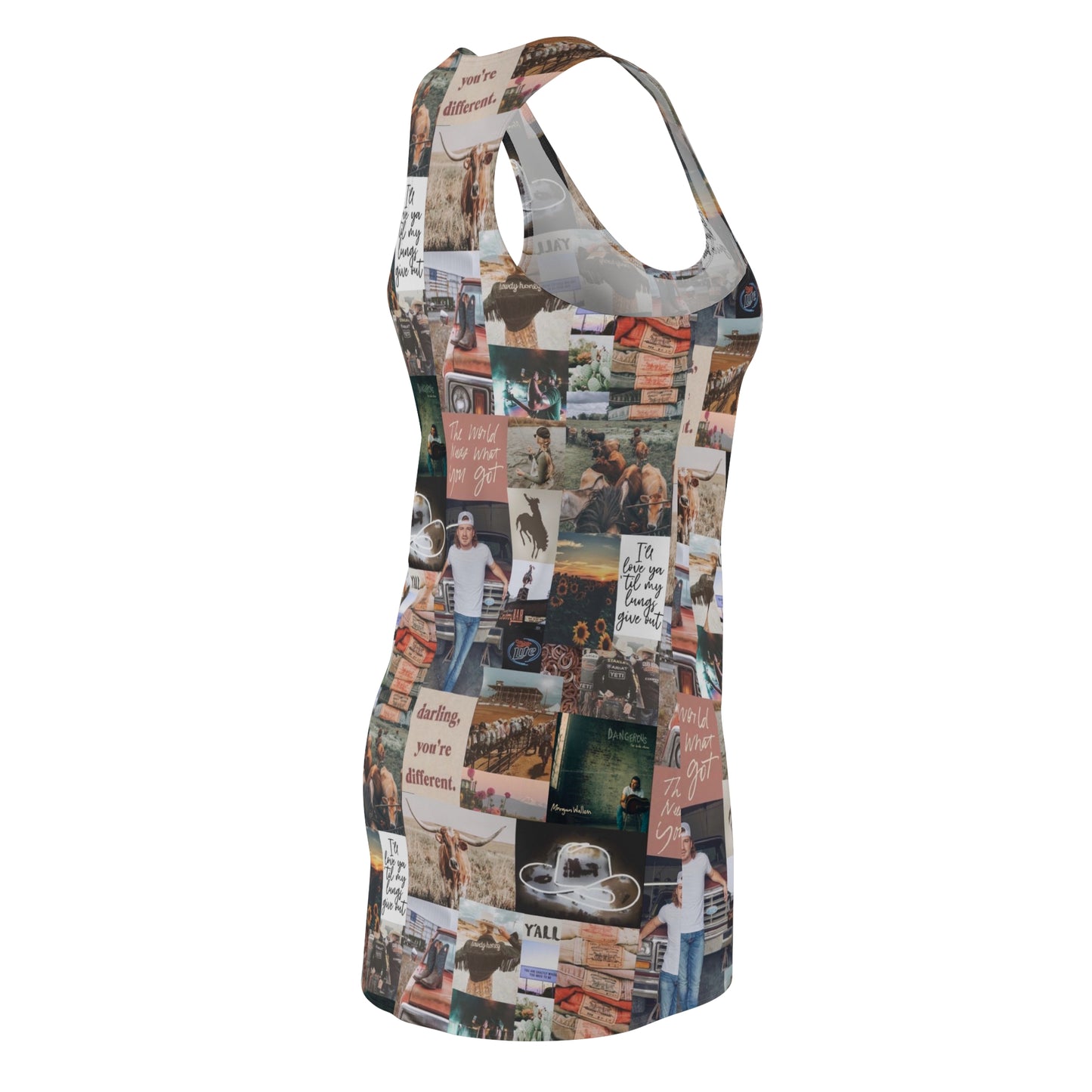 Morgan Wallen Darling You're Different Collage Women's Cut & Sew Racerback Dress