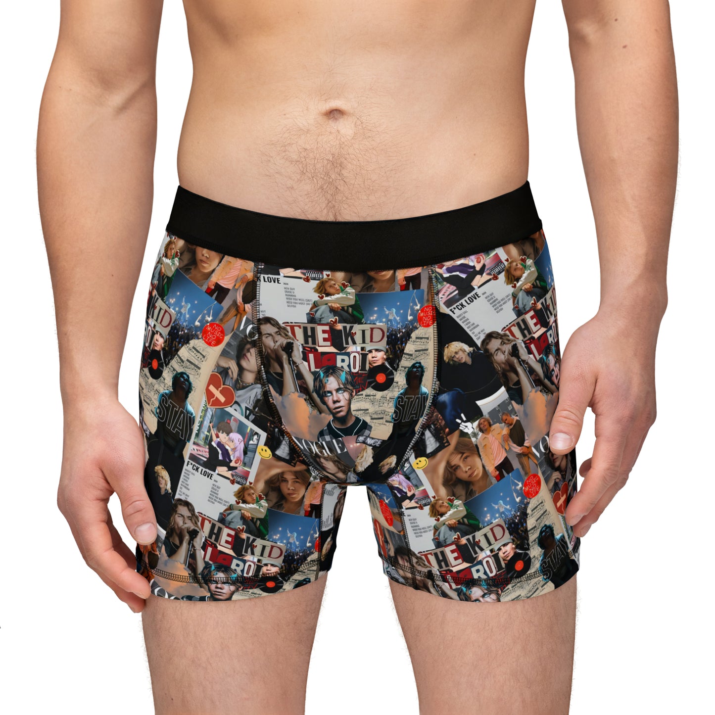 The Kid LAROI No Music No Life Collage Men's Boxers