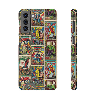 Marvel Comic Book Cover Collage Phone Case With Card Holder