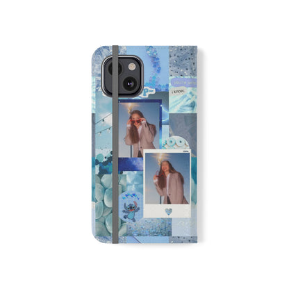 Olivia Rodrigo Light Blue Aesthetic Collage Phone Flip Case