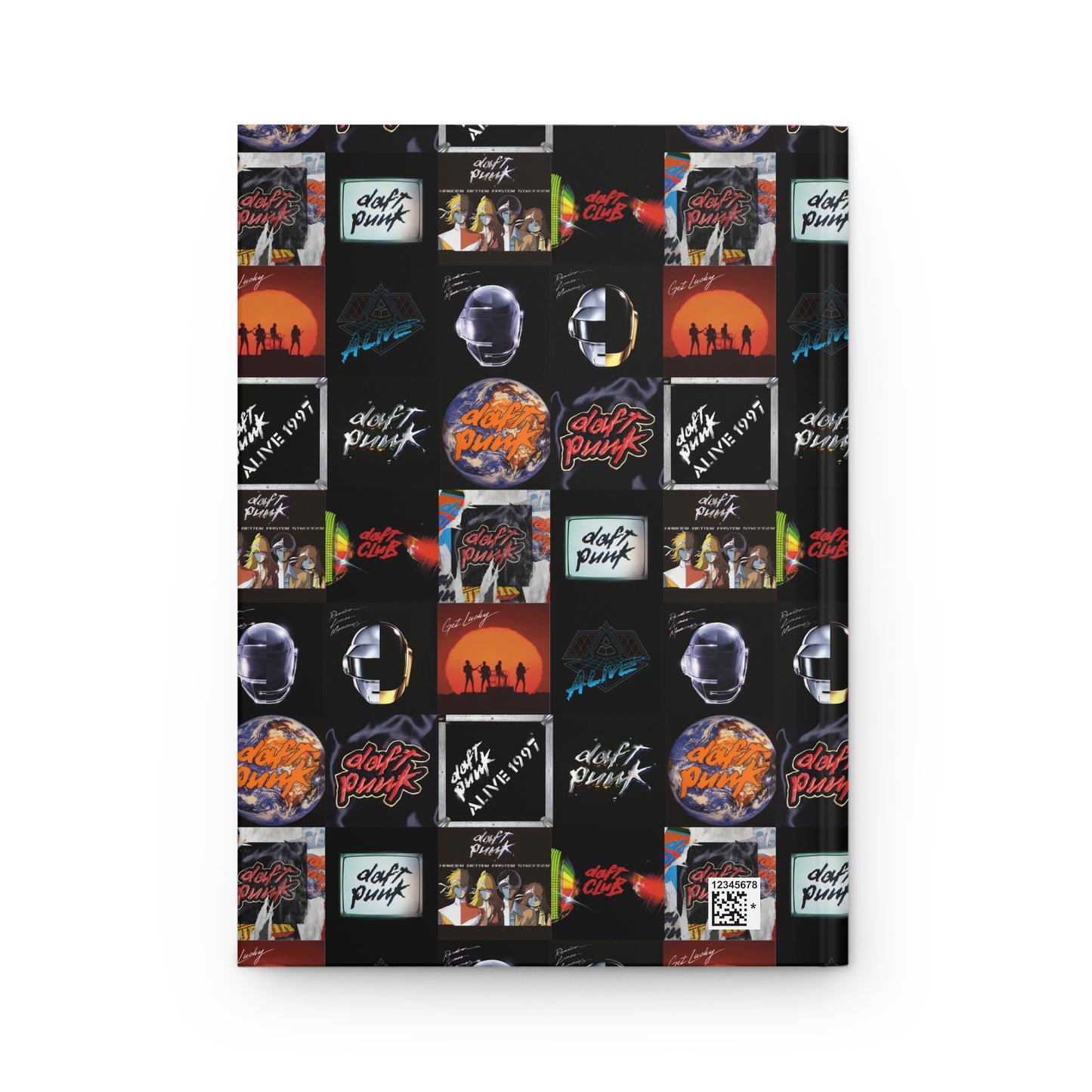 Daft Punk Album Cover Art Collage Hardcover Journal