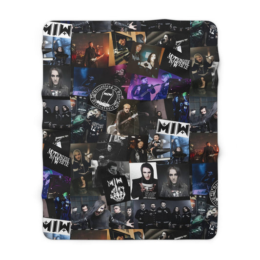 Motionless In White Photo Collage Sherpa Fleece Blanket