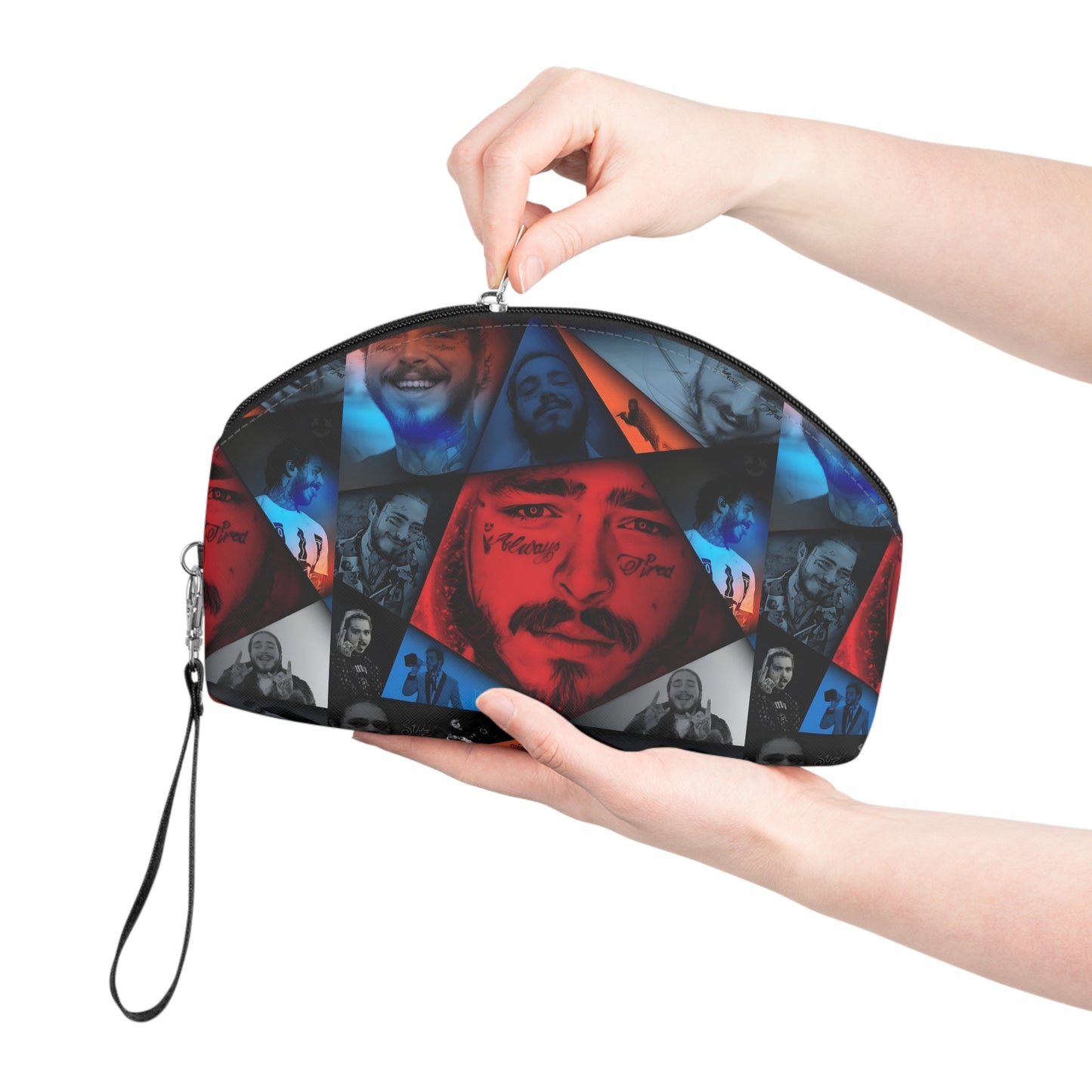 Post Malone Crystal Portaits Collage Makeup Bag