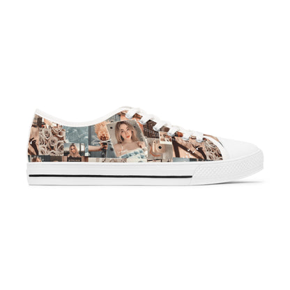 Sabrina Carpenter Peachy Princess Collage Women's Low Top Sneakers