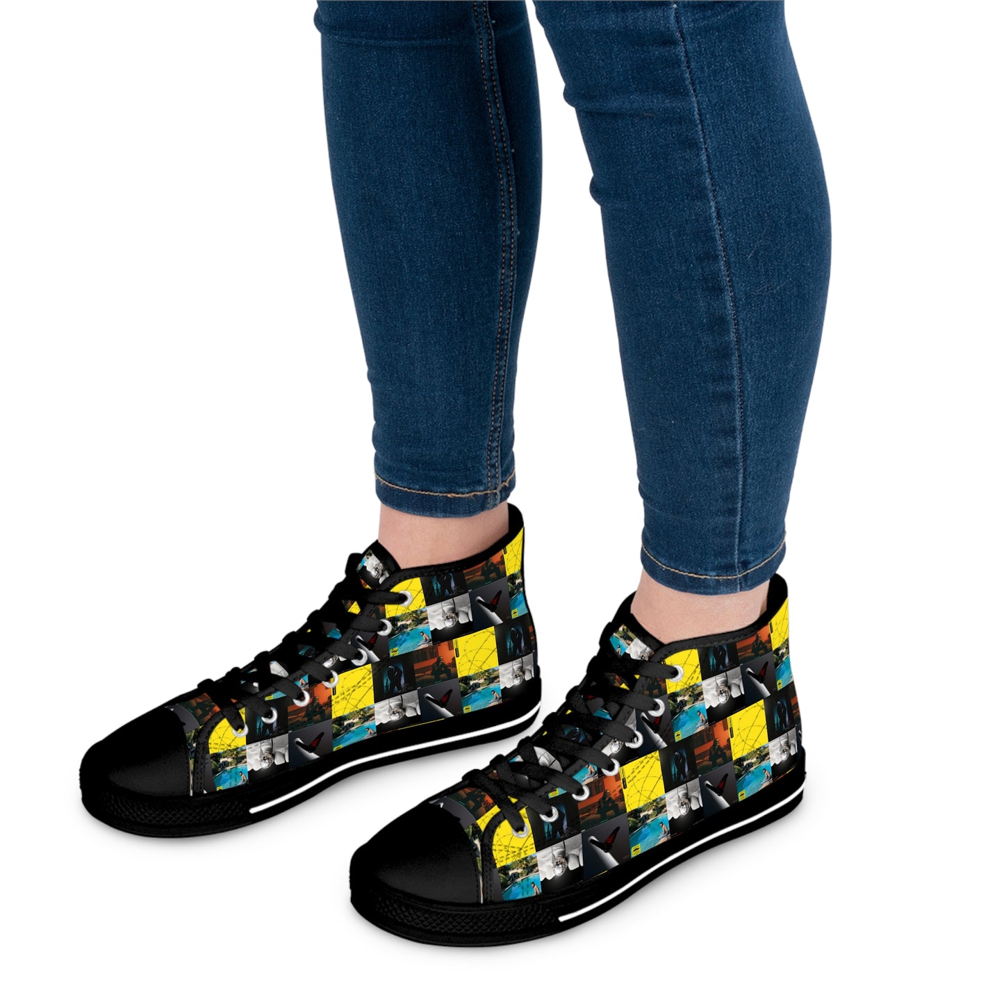 Post Malone Album Art Collage Women's High Top Sneakers