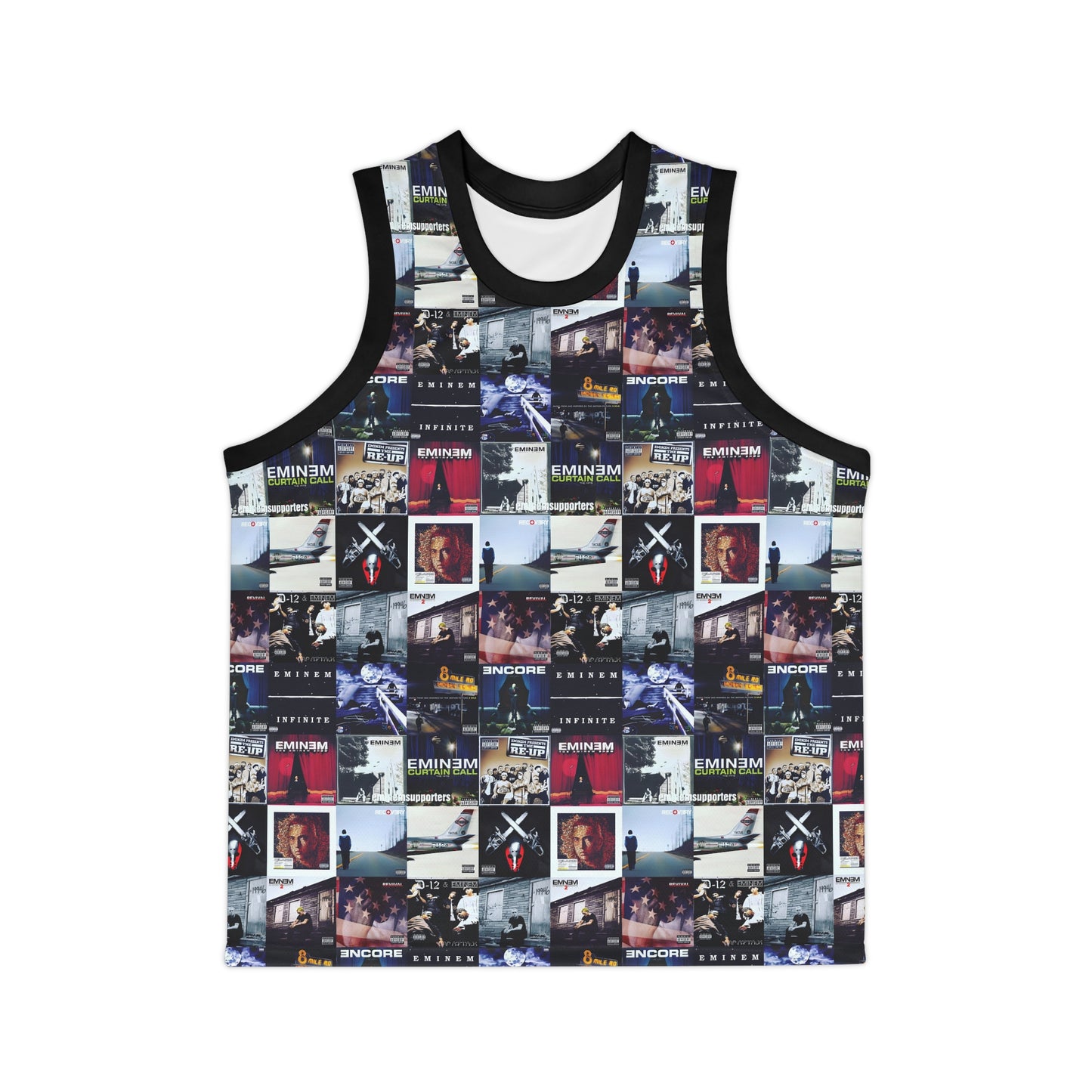 Eminem Album Art Cover Collage Unisex Basketball Jersey