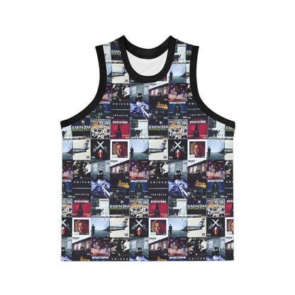 Eminem Album Art Cover Collage Unisex Basketball Jersey