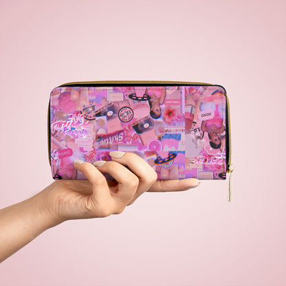 Ariana Grande Purple Vibes Collage Zipper Wallet