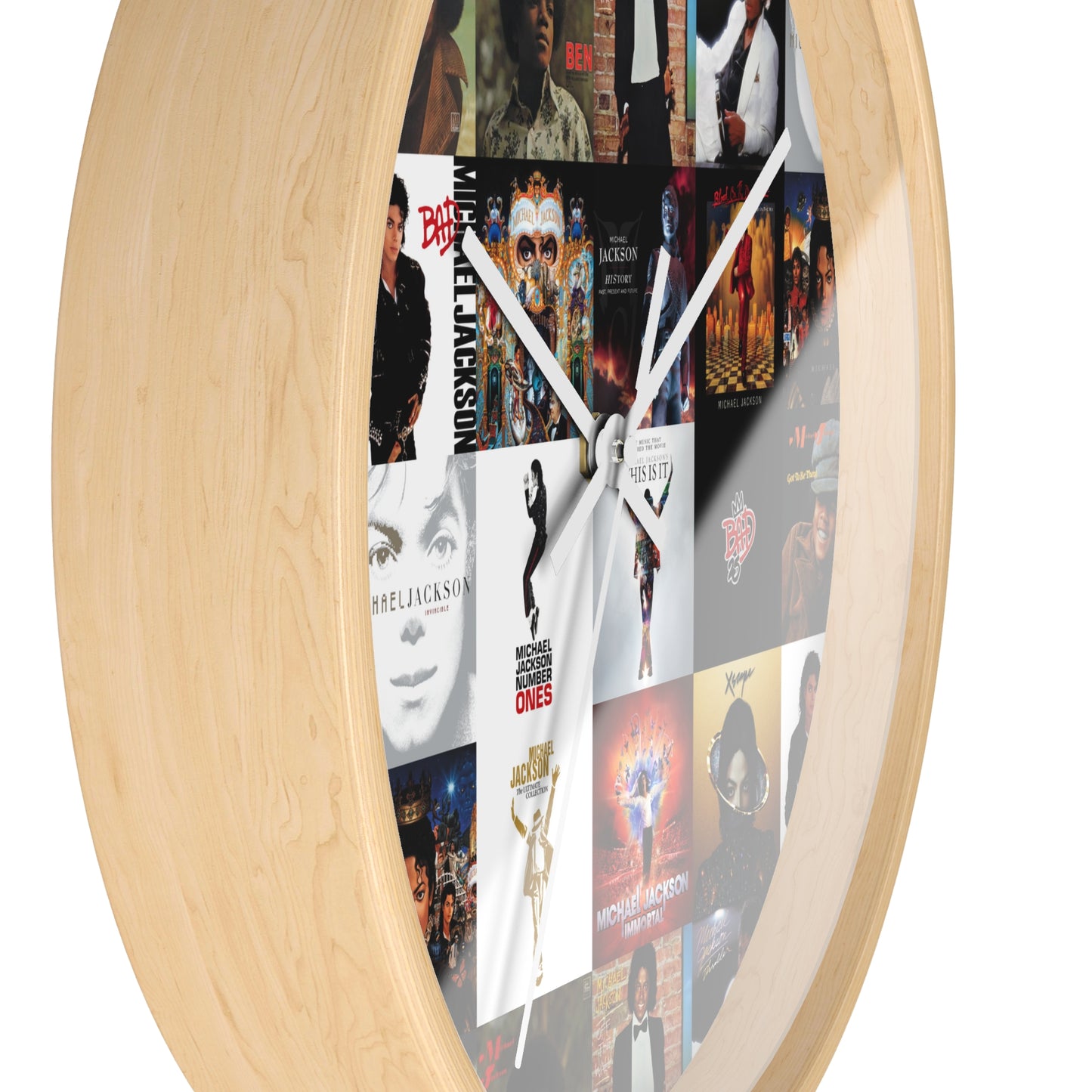 Michael Jackson Album Cover Collage Wall Clock