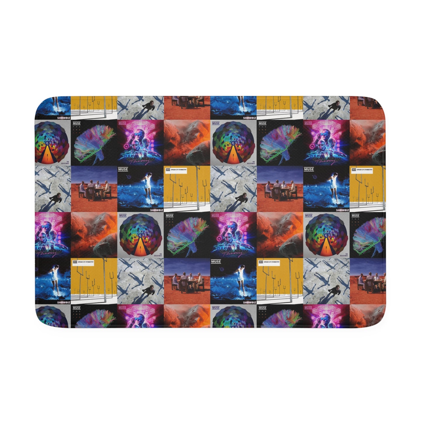 Muse Album Cover Collage Memory Foam Bath Mat