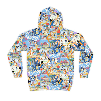 Bluey Playtime Collage Children's Hoodie