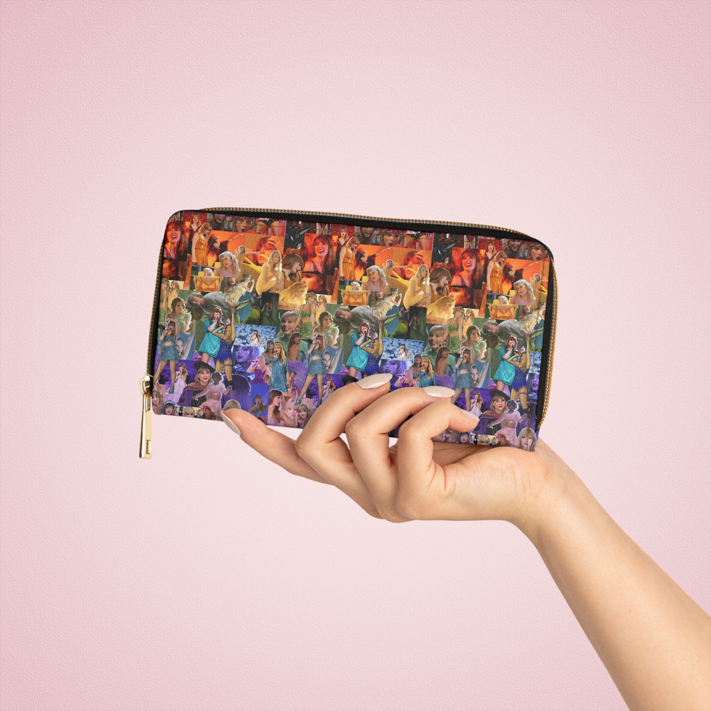 Taylor Swift Rainbow Photo Collage Zipper Wallet