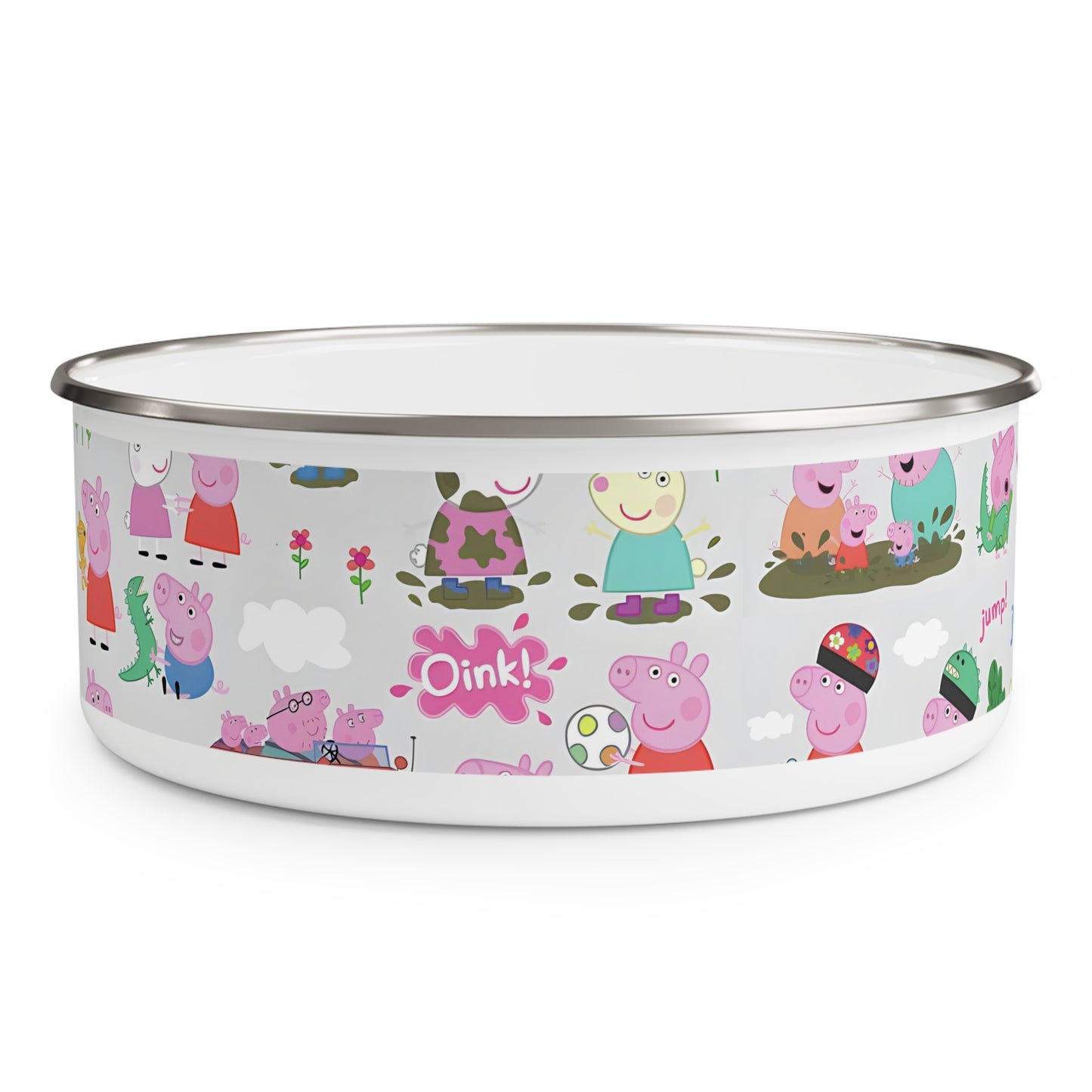 Peppa Pig Oink Oink Collage Enamel Bowl