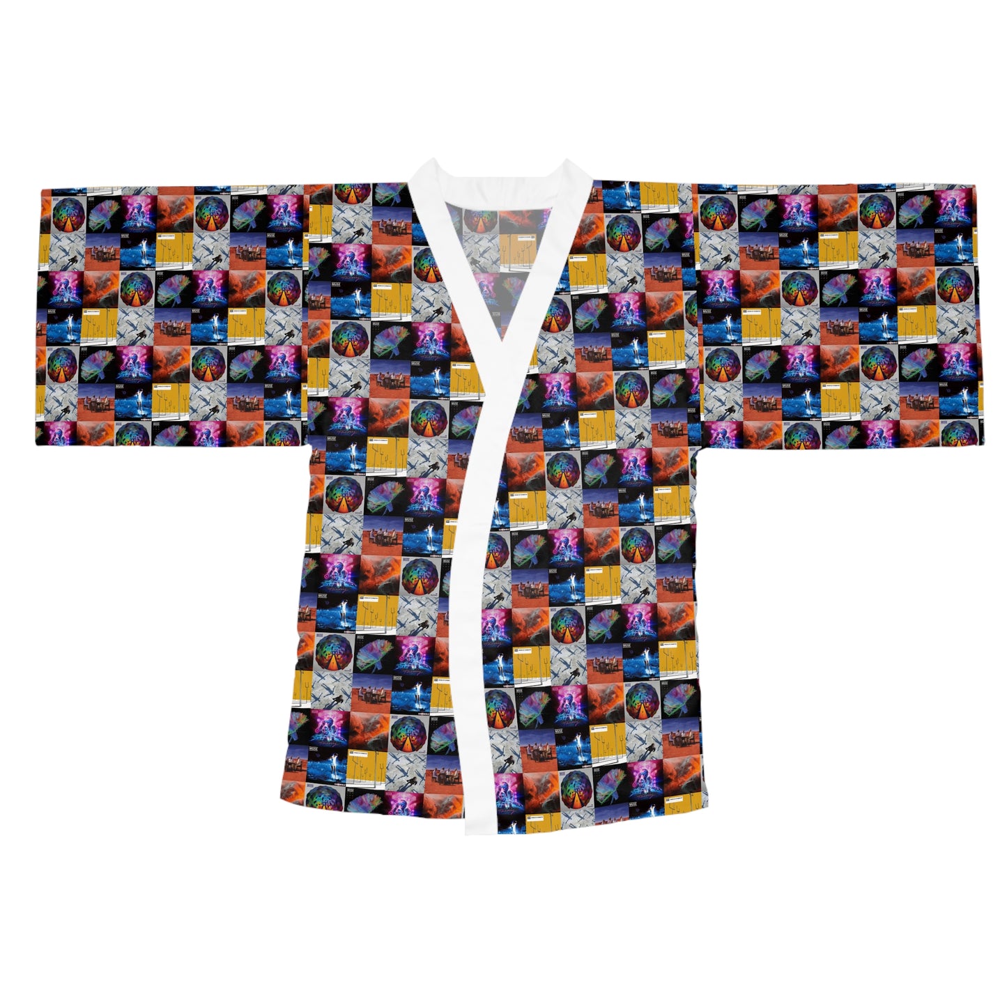 Muse Album Cover Collage Long Sleeve Kimono Robe