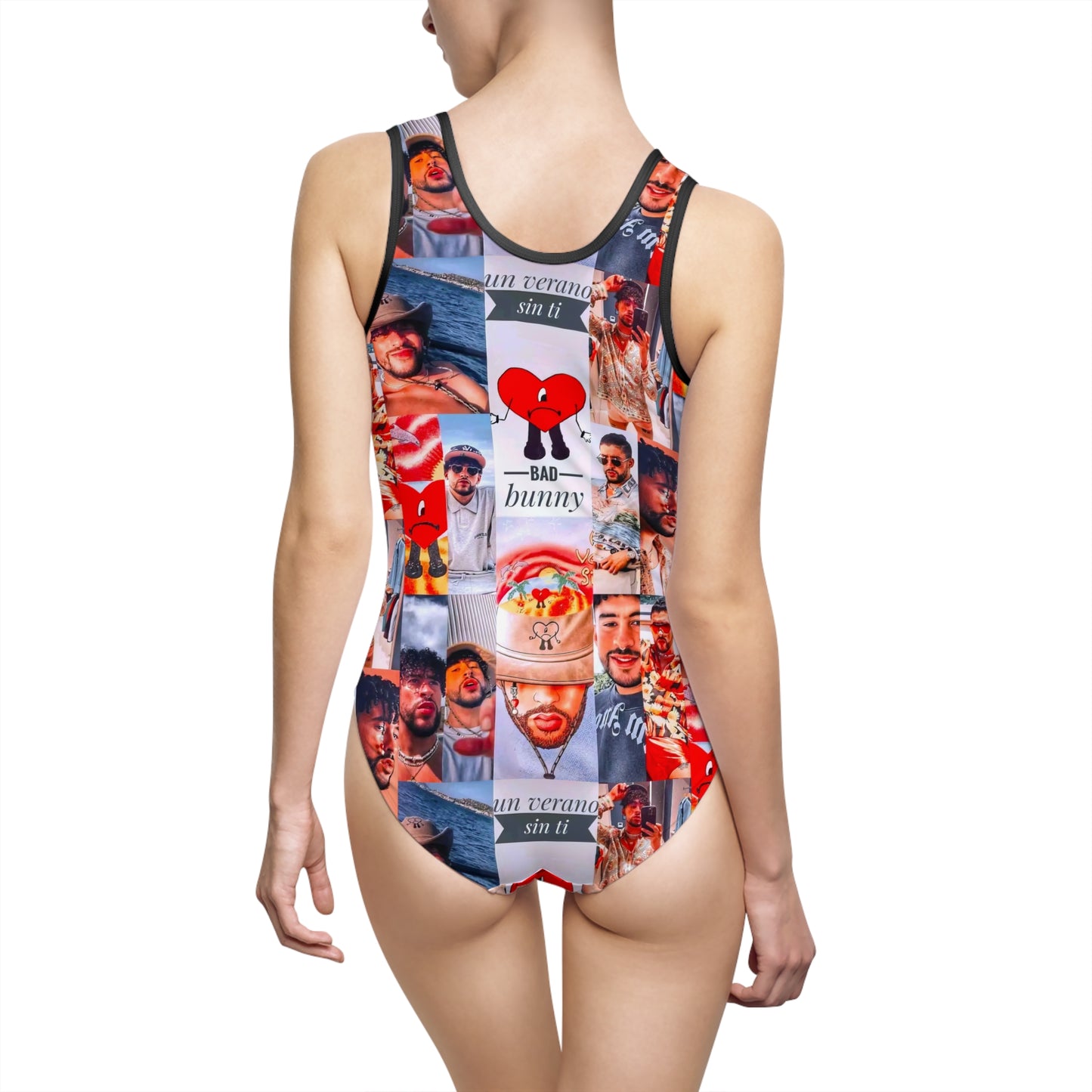 Bad Bunny Un Verano Sin Ti Photo Collage Women's Classic One-Piece Swimsuit